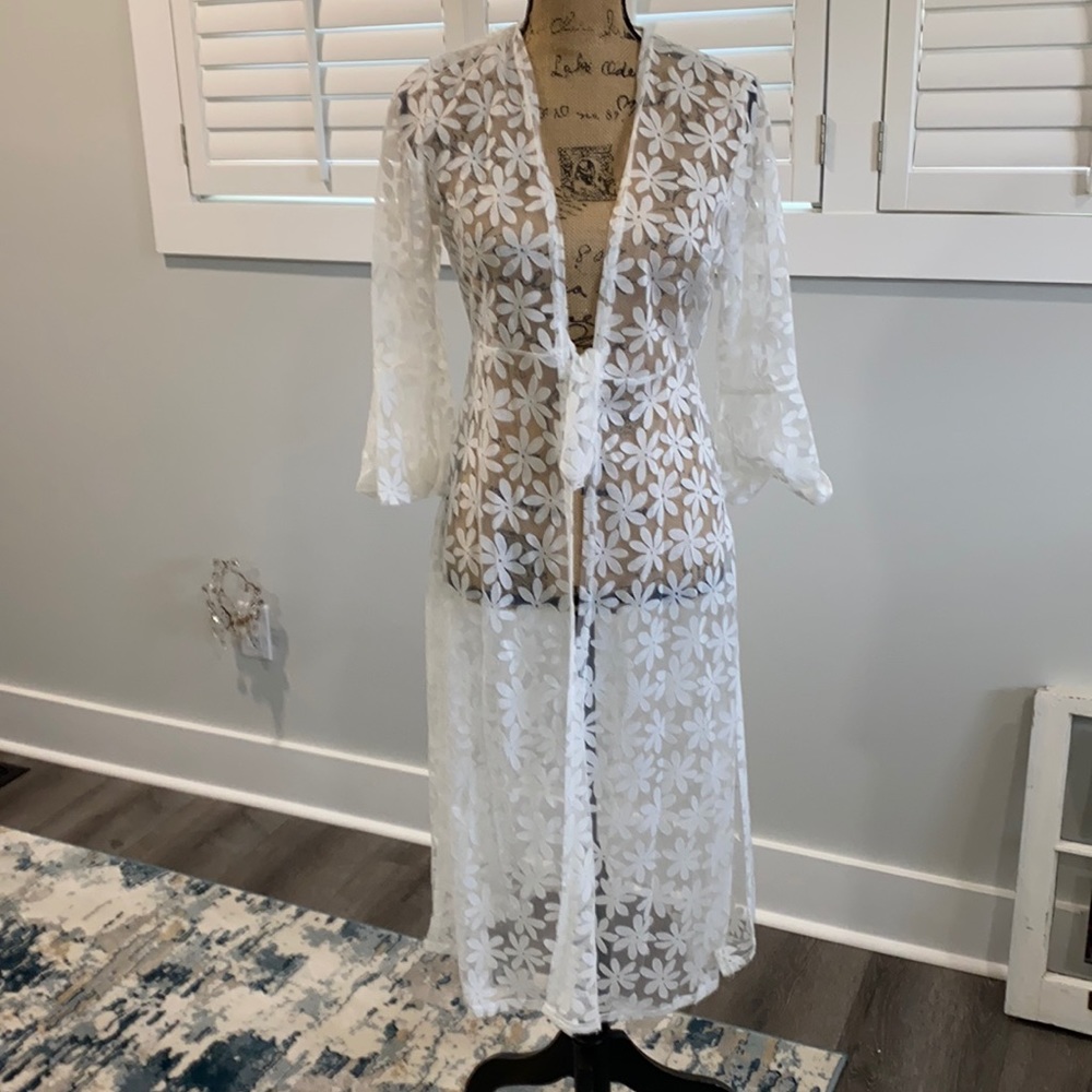 Cute white cover-up